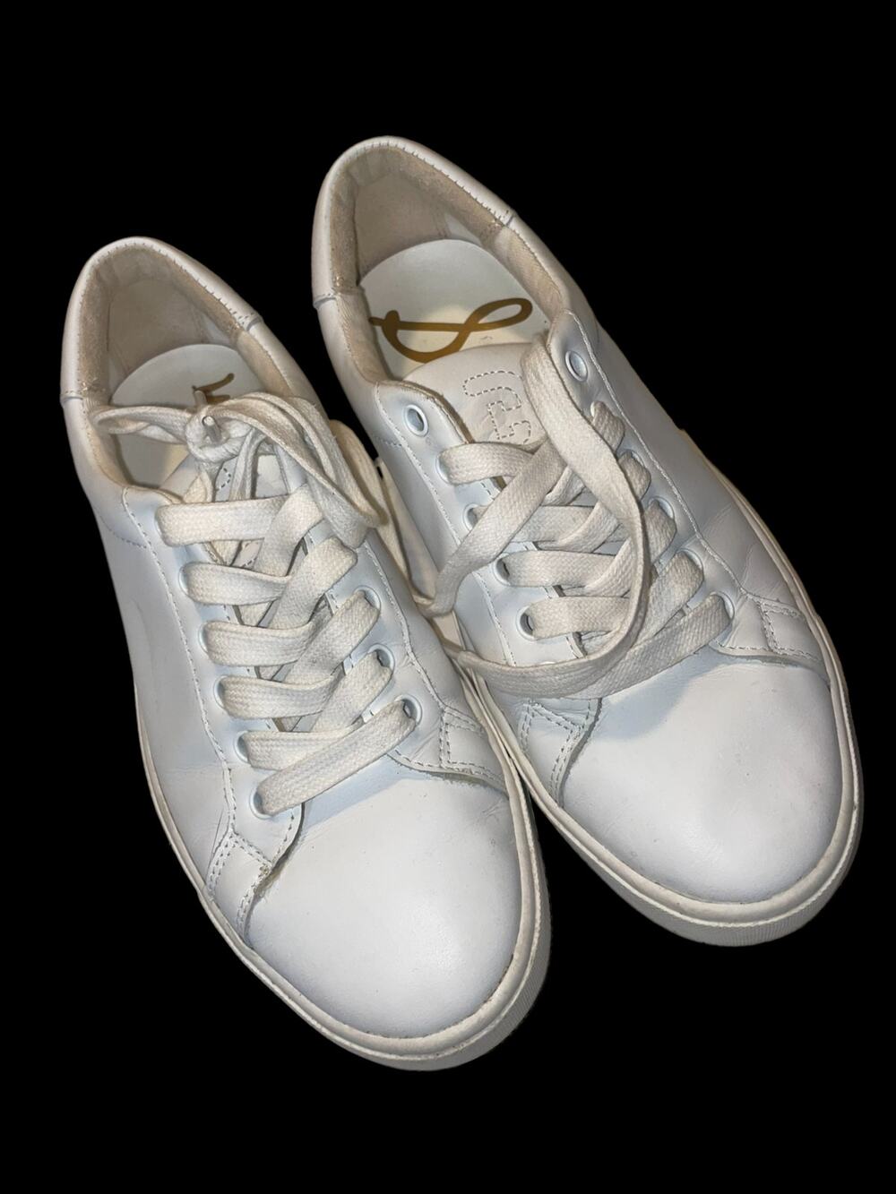 Sam Edelman White leather tennis shoes in EUC Sz 6.5W